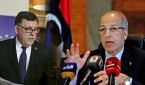 Central Bank of Libya director Alkabeer gestures during a news conference in Tripoli